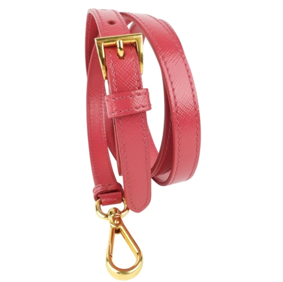 Prada Pink Glossy Electric Saffiano Leather Shoulder Strap - Picture 2 of 6
